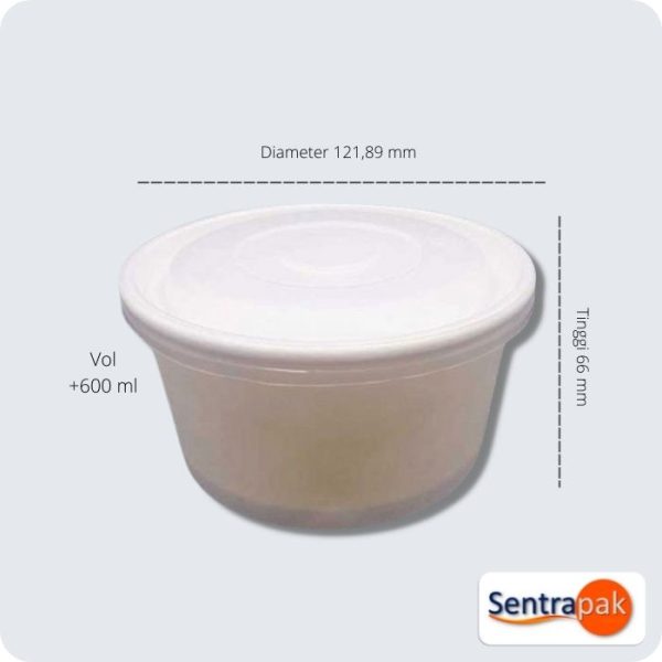 paper bowl 600 ml + tutup