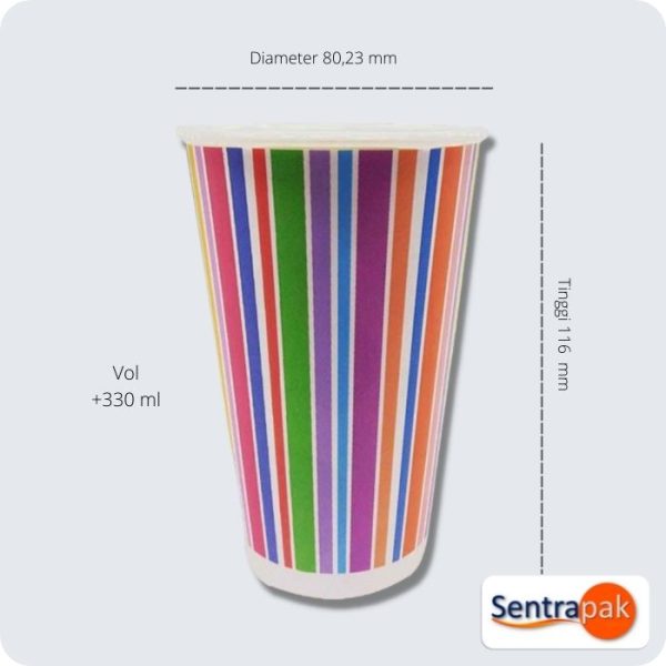 cold paper cup 12oz pelangi