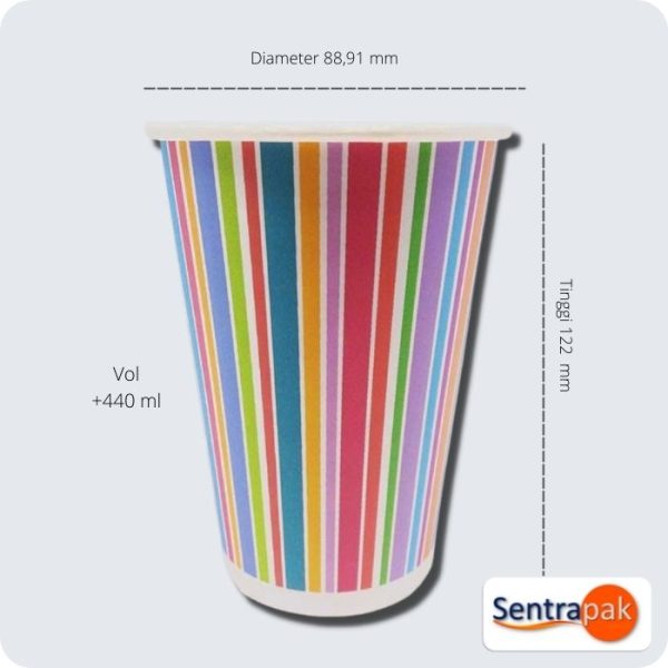 cold paper cup16 oz pelangi